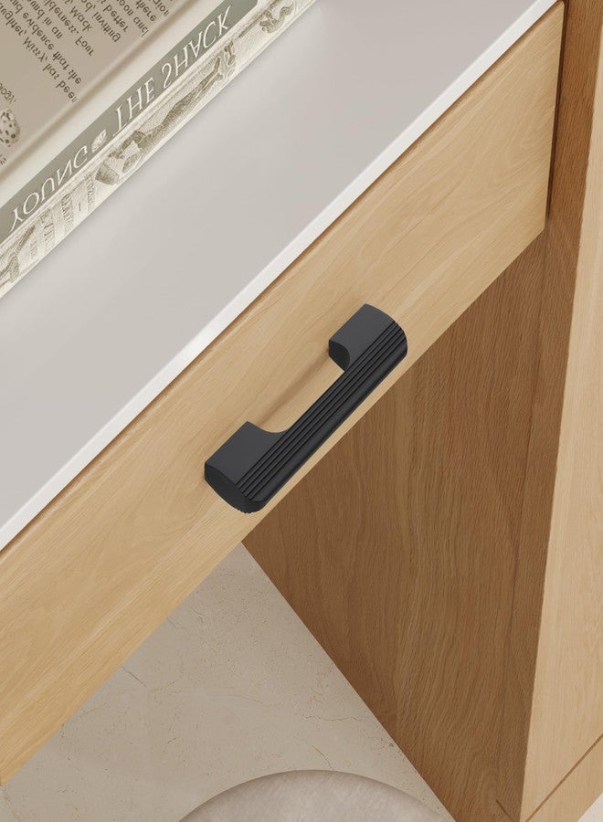 LAPO 2 Piece Drawer Handle for Kitchen, Almirah Handles for Cabinet, 4 Inch Window Handle, Pulls for Pooja Mandir, Cupboard, Wardrobe (110mm, Black Finish, 3 Years Warranty) M-FB - Image 1